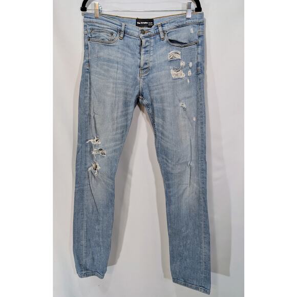 The Kooples Jeans Men’s Fitted Distressed Light Wash Denim Size 30 - Picture 1 of 9